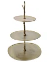 Alice Pazkus 3 Tiered Gold Centerpiece 18h In Gold
