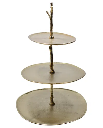 Alice Pazkus 3 Tiered Gold Centerpiece 18h