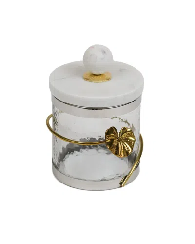 Alice Pazkus 4in Diameter Gold Canister In Transparent