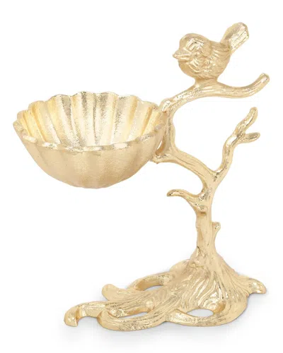 Alice Pazkus 7in Gold Centerpeice Bowl On Branch Base