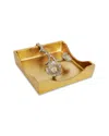 Alice Pazkus 7ind Gold Square Napkin Holder In Gold