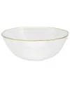 Alice Pazkus 8.5in Clear Salad Bowl With Gold Rim In Gold
