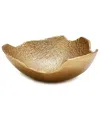 Alice Pazkus 10in Gold Bark Raw Edged Bowl In Gold
