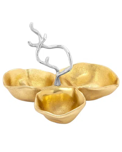 Alice Pazkus Medium Spiral Geometric Candletick In Gold