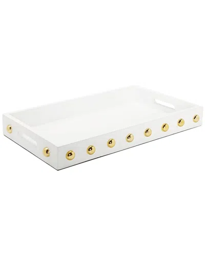 Alice Pazkus Decorative Serving Tray In White
