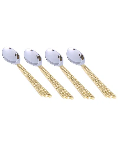 ALICE PAZKUS ALICE PAZKUS DESSERT SPOONS WITH MOSAIC DESIGN (SET OF 4)