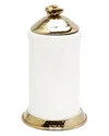Alice Pazkus Flowered Knob Canister With Hammered Lid In White