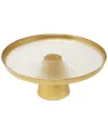 Alice Pazkus Footed Cake Plate Glass And Gold In Gold