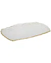 Alice Pazkus Glass Oblong Serving Tray In Gold