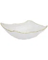 Alice Pazkus Glass Large Square Salad Bowl In Gold