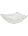 Alice Pazkus Glass Square Salad Bowl With Rim In Gold