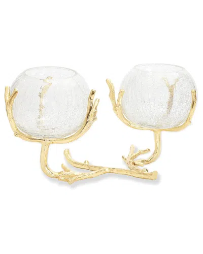 Alice Pazkus Gold 2 Branch Centerpiece