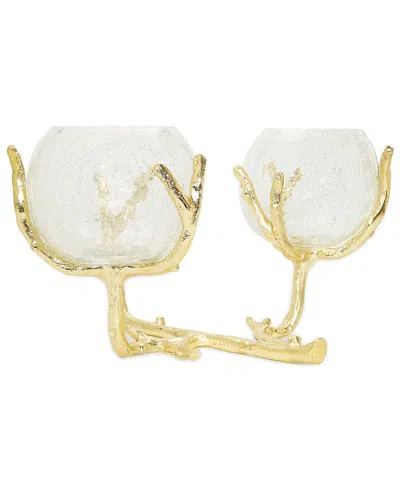 Alice Pazkus Gold 2 Branch Centerpiece