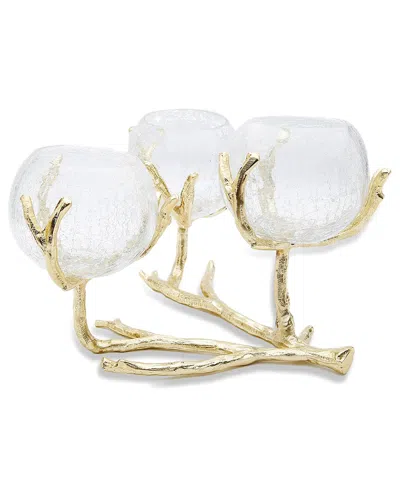 Alice Pazkus Gold 3 Branch Centerpiece