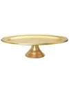 Alice Pazkus Gold Footed Oval Shaped Tray In Gold