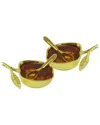 Alice Pazkus Gold Salt/honey Dishes (set Of 2) In Gold
