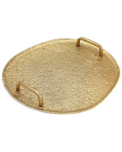 ALICE PAZKUS ALICE PAZKUS HAMMERED ROUND TRAY WITH HANDLES
