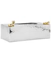 Alice Pazkus Hammered Tissue Box In Silver