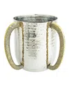 Alice Pazkus Hammered Washcup With Gold Handles In Gold