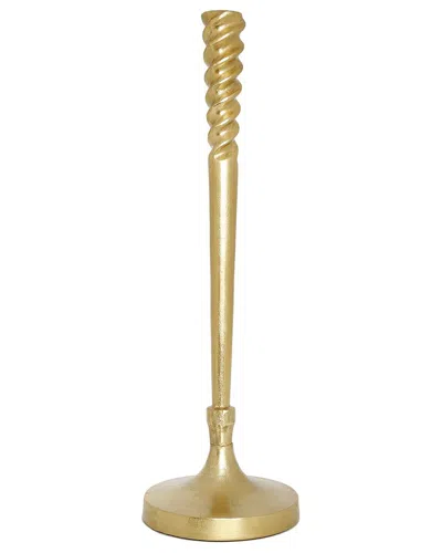 Alice Pazkus Large Spiral Geometric Candletick In Gold