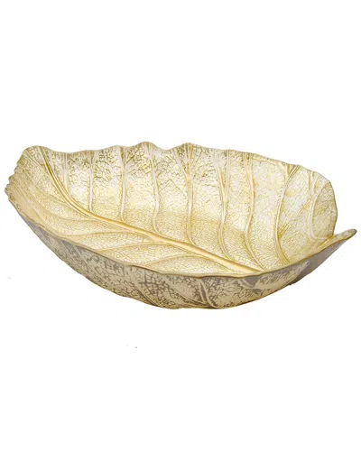 Alice Pazkus Leaf Dish In Gold