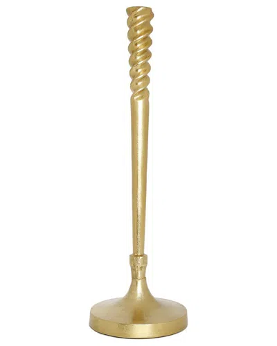 Alice Pazkus Medium Spiral Geometric Candletick In Gold