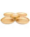 Alice Pazkus Metal 5 Cluster Bowl In Gold