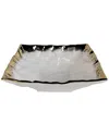 Alice Pazkus Porcelain Square Salad Bowl With Edge In White