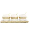 Alice Pazkus Relish Dish, Tray & Spoons Set In White