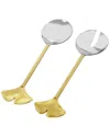 Alice Pazkus Salad Servers With Gold Handle Set Of 2 In Gold