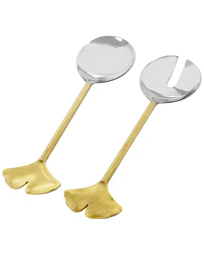 ALICE PAZKUS ALICE PAZKUS SALAD SERVERS WITH GOLD HANDLE SET OF 2