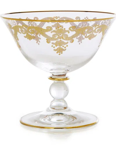 Alice Pazkus Serving Bowl With Rich 24k Gold Artwork In Clear