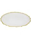 Alice Pazkus Set Of 4 Opaque White Chargers In Gold
