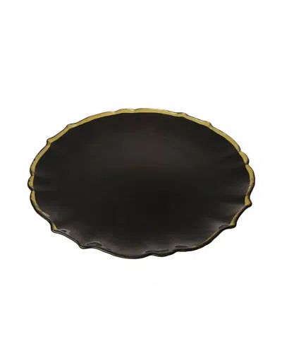 Alice Pazkus Set Of 4 Chargers In Black