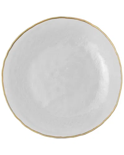 Alice Pazkus Set Of 4 Chargers With Rim In Gold
