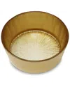 Alice Pazkus Set Of 4 Crystal Glass Bowls With Gold Border In Gold