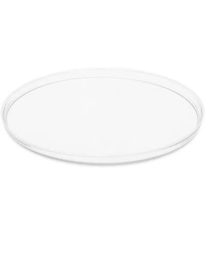 Alice Pazkus Set Of 4 Glass Chargers In White