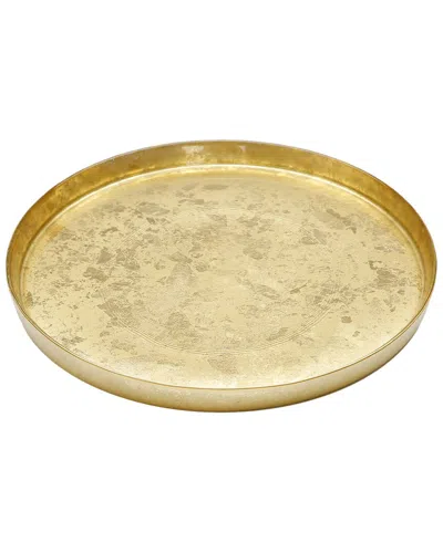 Alice Pazkus Set Of 4 Glitter Salad Plates In Gold