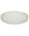 Alice Pazkus Set Of 4 Pebbled Glass Dinner Plates In Gold