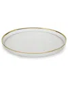 Alice Pazkus Set Of 4 Pebbled Glass Salad Plates In Gold