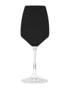 Alice Pazkus Set Of 6 Black Water Glasses With Clear Stem In Black