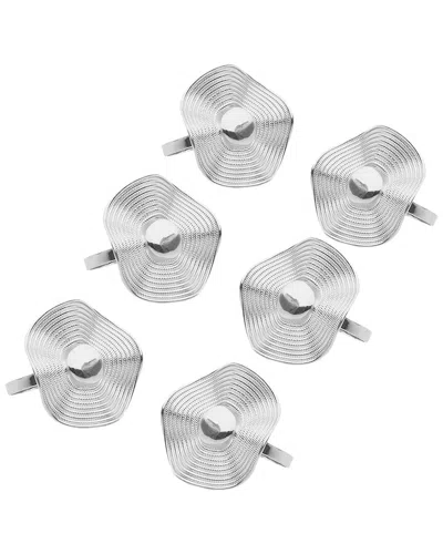 ALICE PAZKUS ALICE PAZKUS SET OF 6 BUTTON NAPKIN RINGS