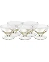 Alice Pazkus Set Of 6 Dessert Bowls In Gold