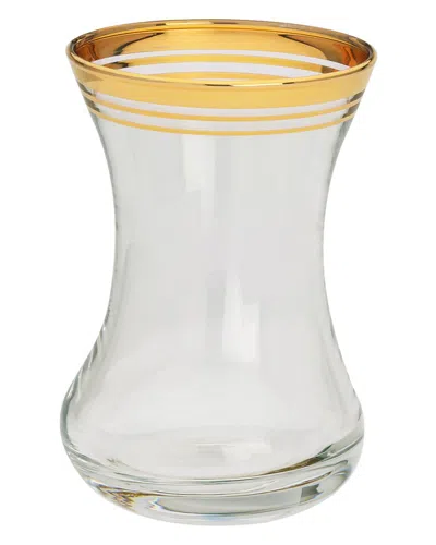 ALICE PAZKUS ALICE PAZKUS SET OF 6 TEA CUPS WITH GOLD RIM