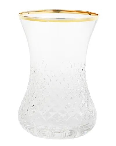 Alice Pazkus Set Of 6 Tea Glasses In Gold
