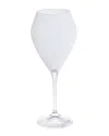 Alice Pazkus Set Of 6 White V-shaped Wine Glasses In White