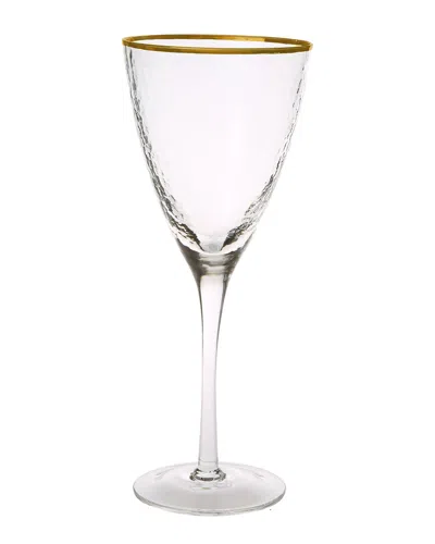Alice Pazkus Set Of 6 Wine Glasses In Gold
