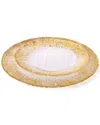 Alice Pazkus Set Of Four 8in Round Plates With Flashy Gold Design In Gold