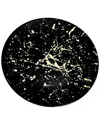 Alice Pazkus Set Of Four Black Dinner Plates With Splashy Gold Design In Black
