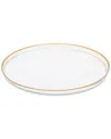 Alice Pazkus Set Of Four Glass Chargers With Gold Rim In Gold